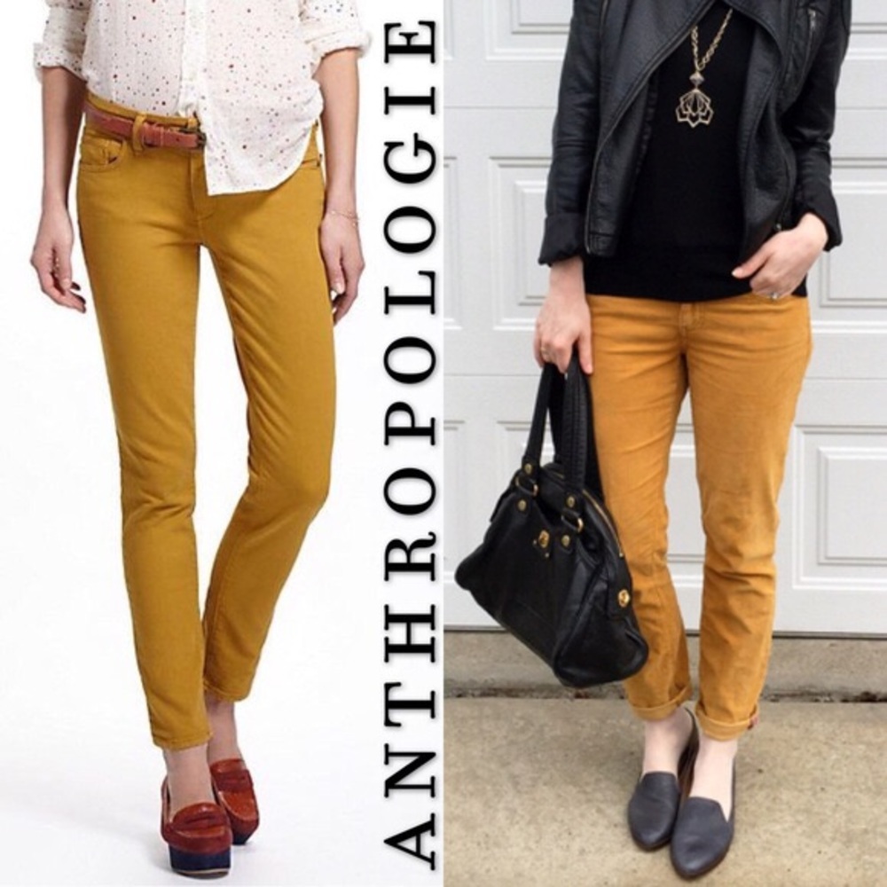 Pilcro Hyphen relaxed fit in mustard yellow